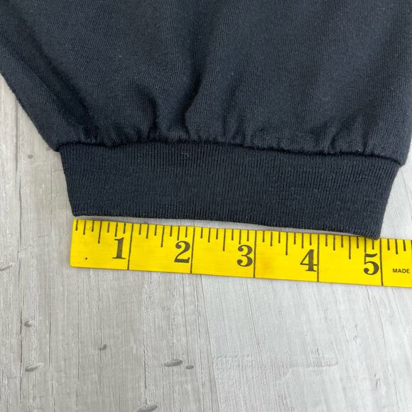 Vintage Gitano Black Unisex Mock Neck Puffed Sleeve Heart Design T-Shirt Large - Picture 9 of 9